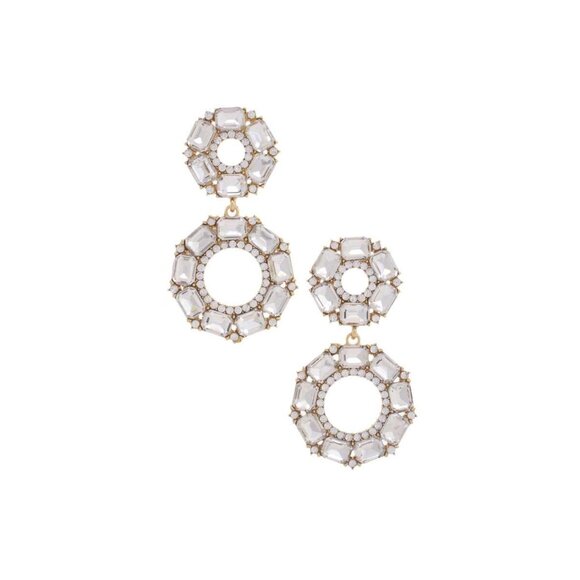 Double Circle Rhinestone Earring - Picture 5 of 6